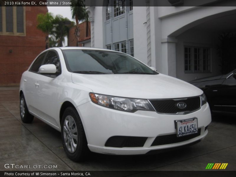 Clear White / Stone 2010 Kia Forte EX