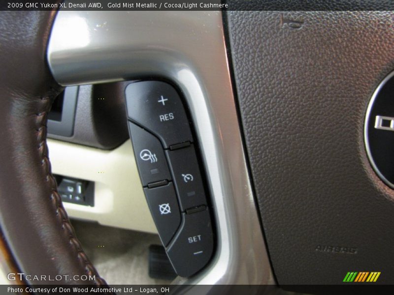 Gold Mist Metallic / Cocoa/Light Cashmere 2009 GMC Yukon XL Denali AWD