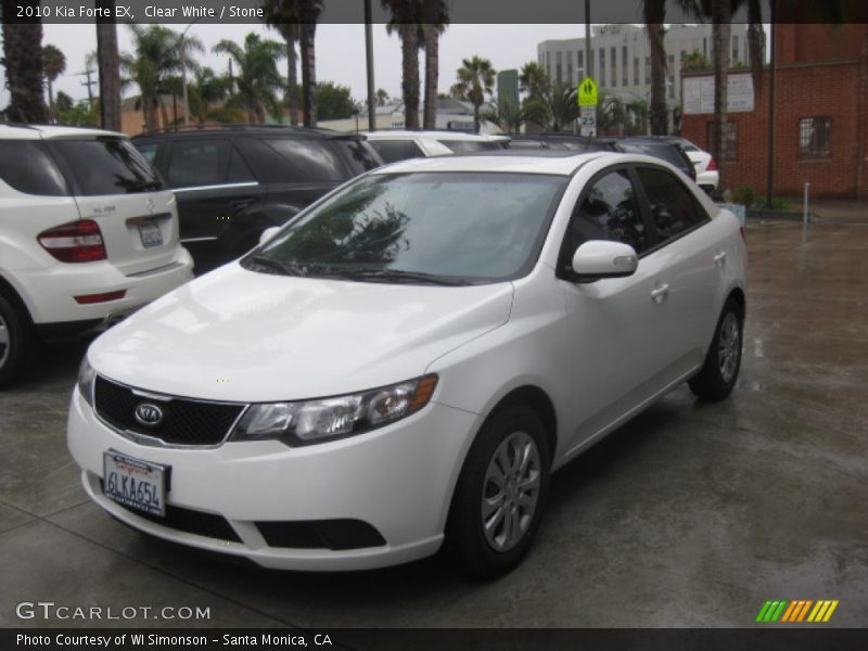 Clear White / Stone 2010 Kia Forte EX