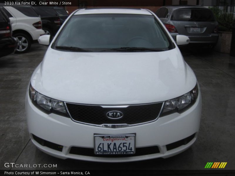 Clear White / Stone 2010 Kia Forte EX
