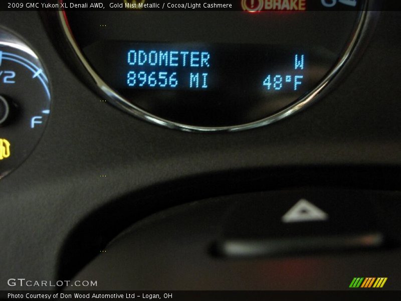 Gold Mist Metallic / Cocoa/Light Cashmere 2009 GMC Yukon XL Denali AWD