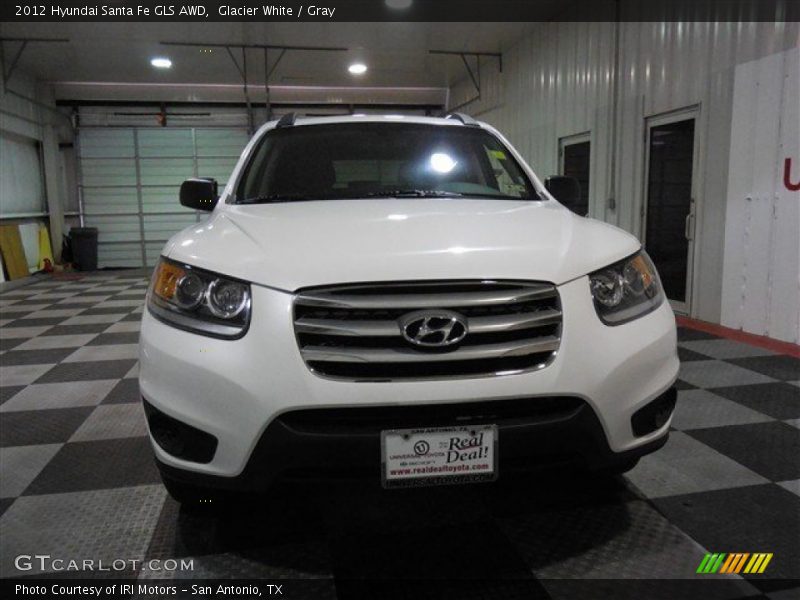 Glacier White / Gray 2012 Hyundai Santa Fe GLS AWD