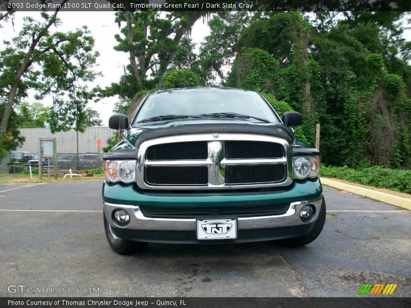 Timberline Green Pearl / Dark Slate Gray 2003 Dodge Ram 1500 SLT Quad Cab