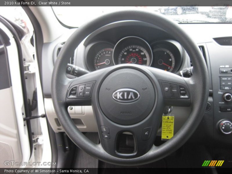 Clear White / Stone 2010 Kia Forte EX