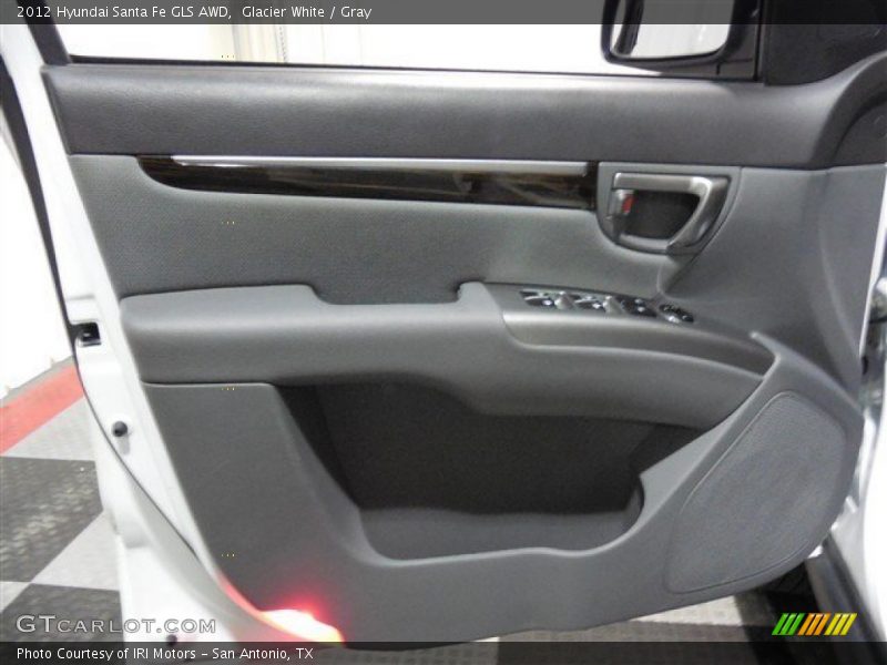 Glacier White / Gray 2012 Hyundai Santa Fe GLS AWD