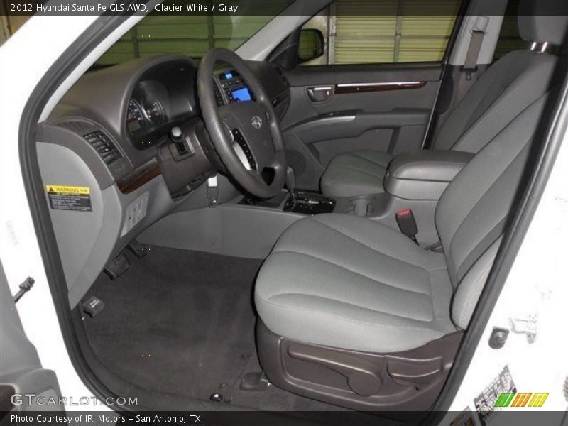 Glacier White / Gray 2012 Hyundai Santa Fe GLS AWD