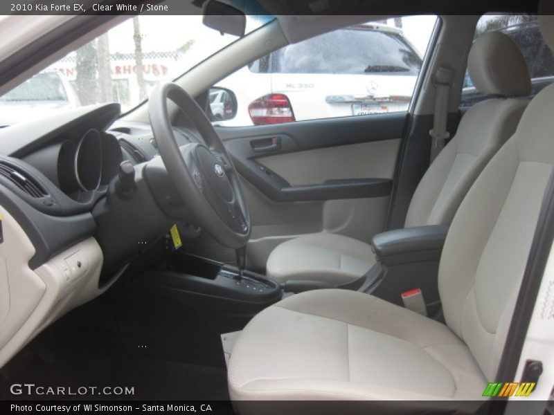 Clear White / Stone 2010 Kia Forte EX