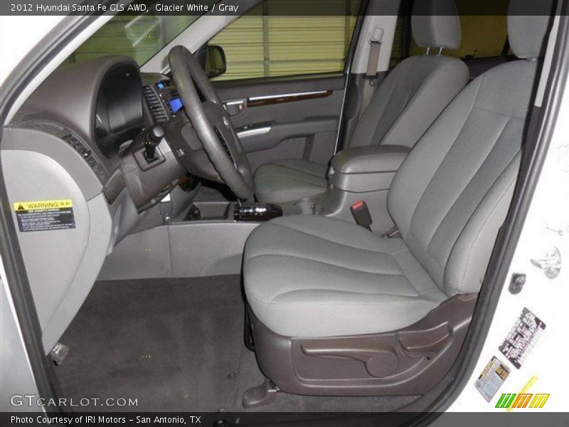 Glacier White / Gray 2012 Hyundai Santa Fe GLS AWD