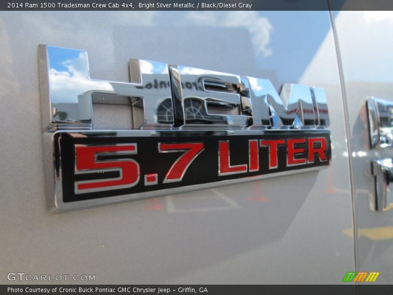 Bright Silver Metallic / Black/Diesel Gray 2014 Ram 1500 Tradesman Crew Cab 4x4