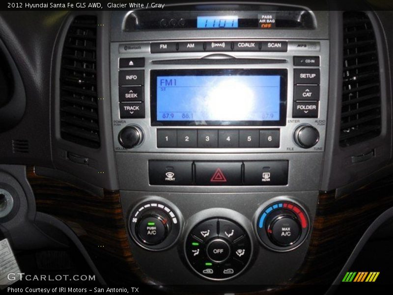 Glacier White / Gray 2012 Hyundai Santa Fe GLS AWD
