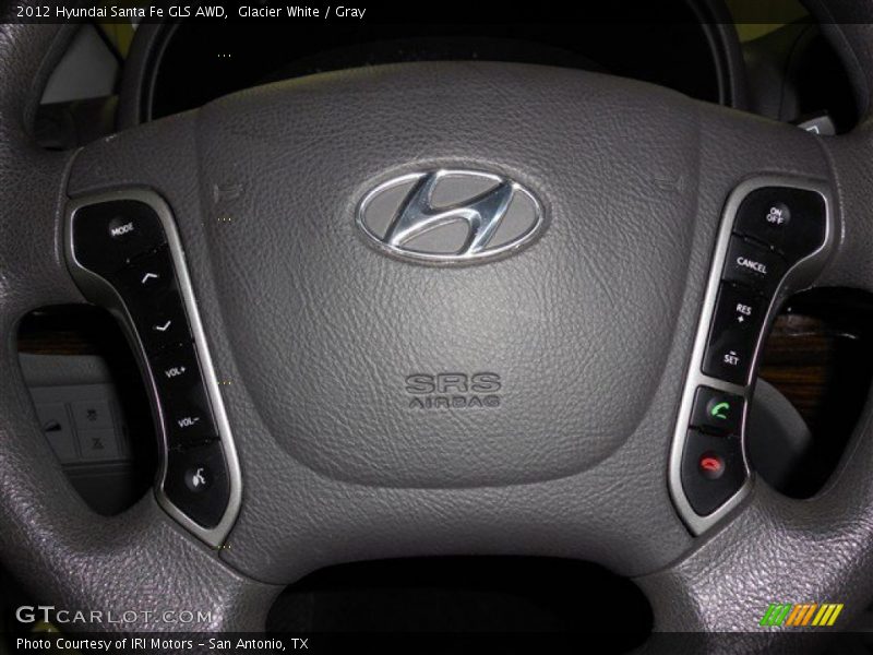 Glacier White / Gray 2012 Hyundai Santa Fe GLS AWD