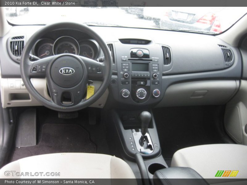 Clear White / Stone 2010 Kia Forte EX