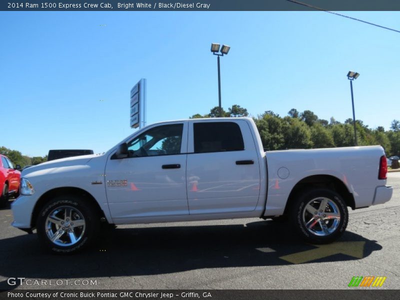 Bright White / Black/Diesel Gray 2014 Ram 1500 Express Crew Cab