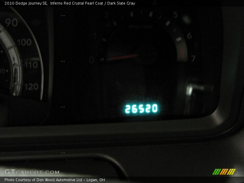 Inferno Red Crystal Pearl Coat / Dark Slate Gray 2010 Dodge Journey SE