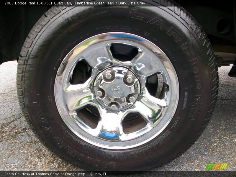 Timberline Green Pearl / Dark Slate Gray 2003 Dodge Ram 1500 SLT Quad Cab