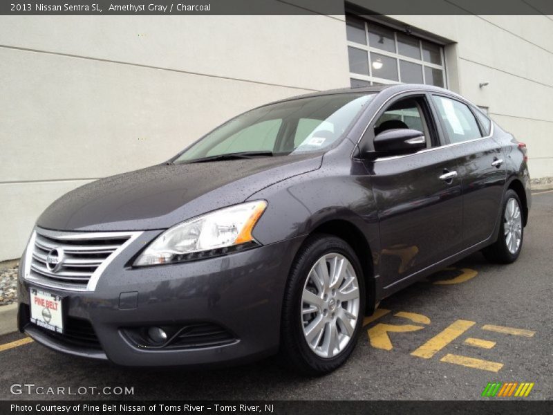 Amethyst Gray / Charcoal 2013 Nissan Sentra SL