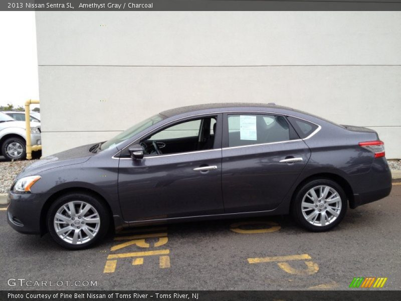Amethyst Gray / Charcoal 2013 Nissan Sentra SL