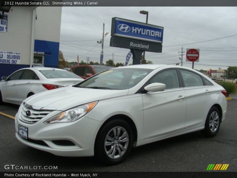 Shimmering White / Camel 2012 Hyundai Sonata GLS