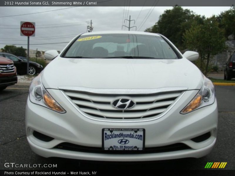 Shimmering White / Camel 2012 Hyundai Sonata GLS