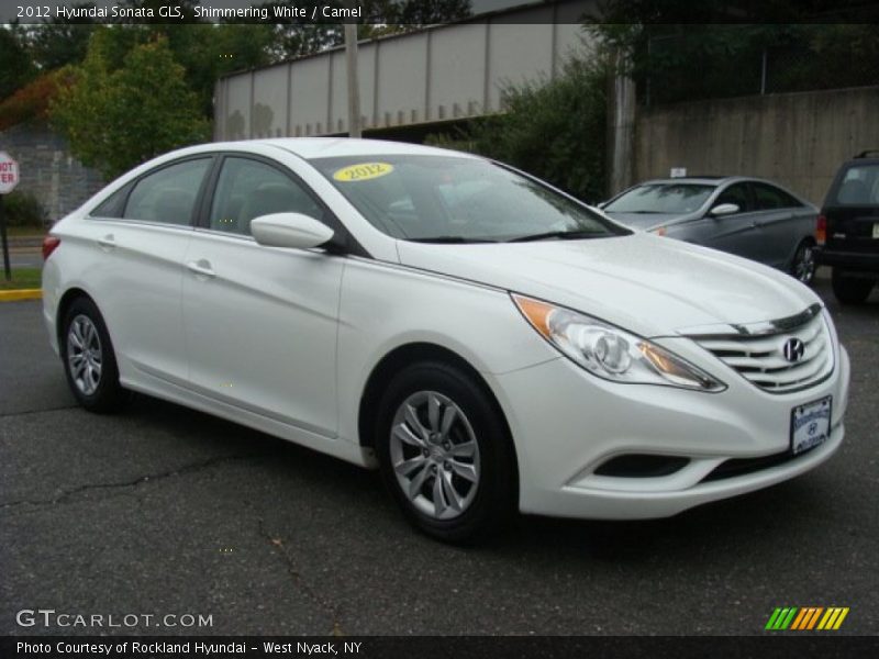 Shimmering White / Camel 2012 Hyundai Sonata GLS