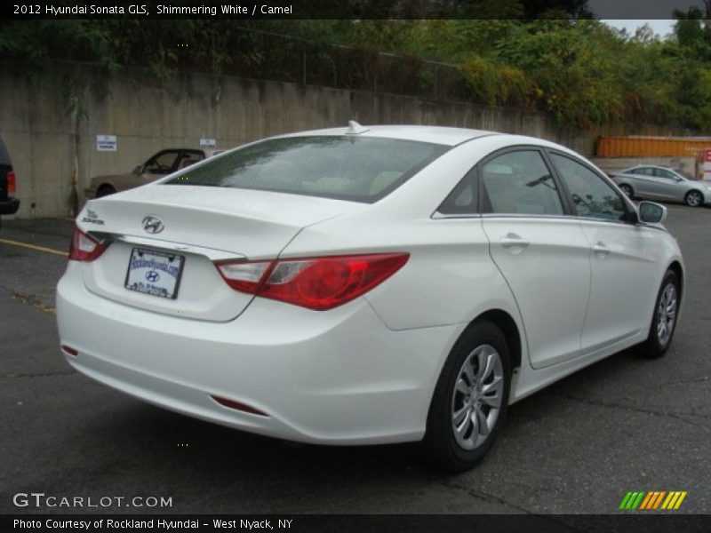 Shimmering White / Camel 2012 Hyundai Sonata GLS