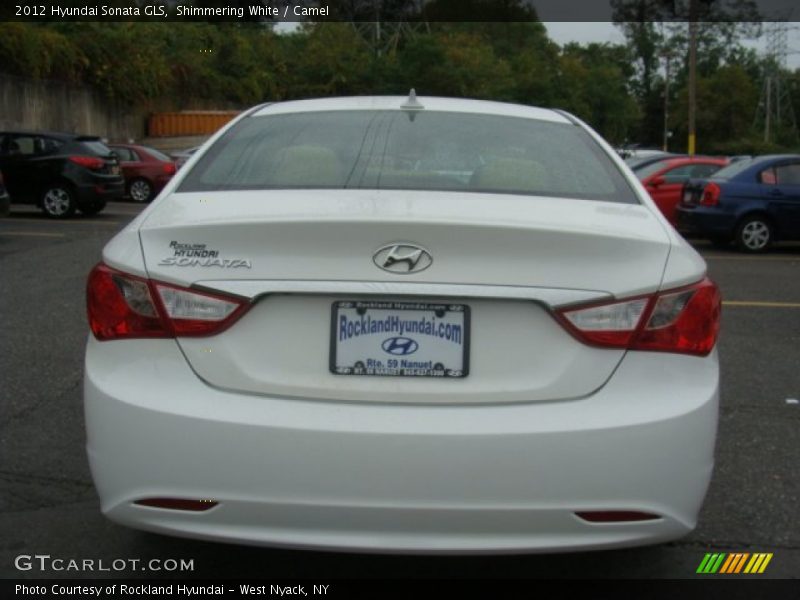 Shimmering White / Camel 2012 Hyundai Sonata GLS