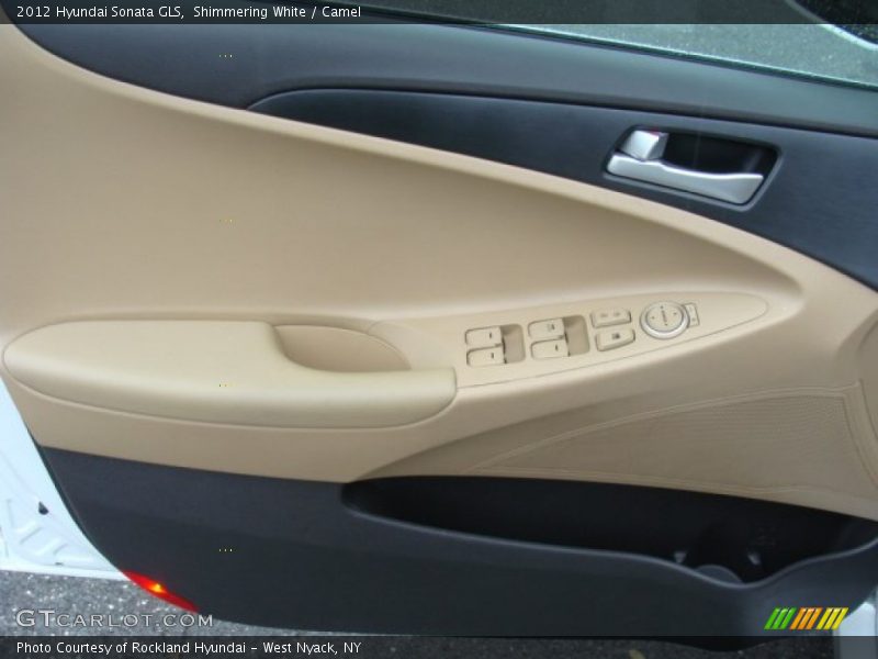 Shimmering White / Camel 2012 Hyundai Sonata GLS