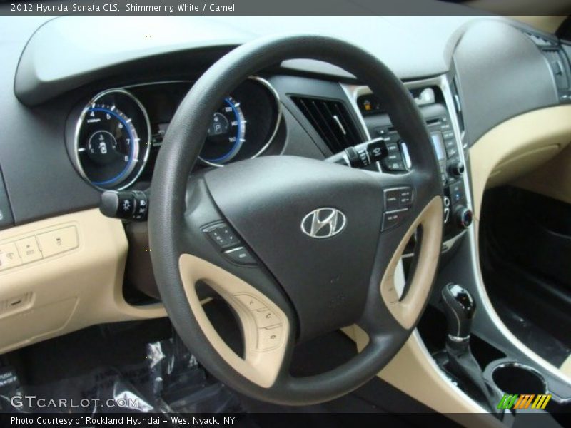 Shimmering White / Camel 2012 Hyundai Sonata GLS