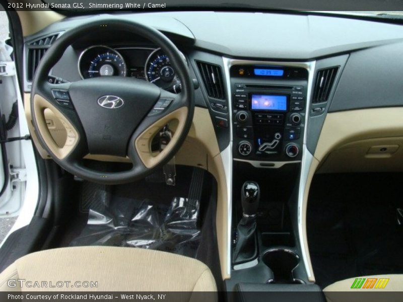 Shimmering White / Camel 2012 Hyundai Sonata GLS