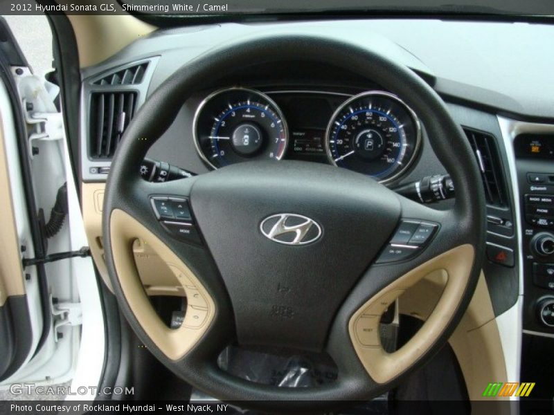 Shimmering White / Camel 2012 Hyundai Sonata GLS