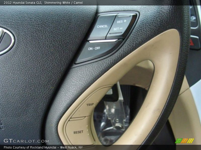 Shimmering White / Camel 2012 Hyundai Sonata GLS