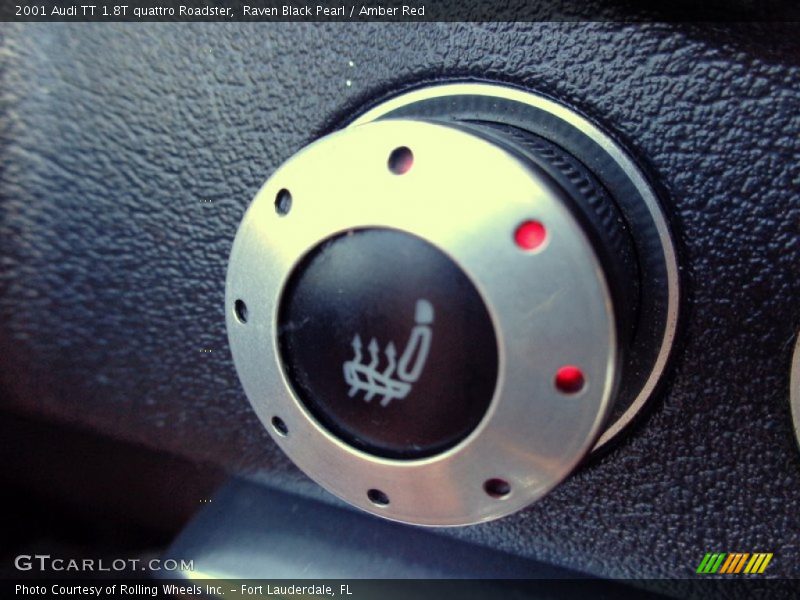 Raven Black Pearl / Amber Red 2001 Audi TT 1.8T quattro Roadster