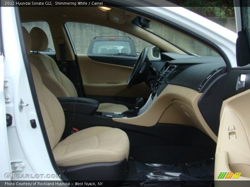Shimmering White / Camel 2012 Hyundai Sonata GLS