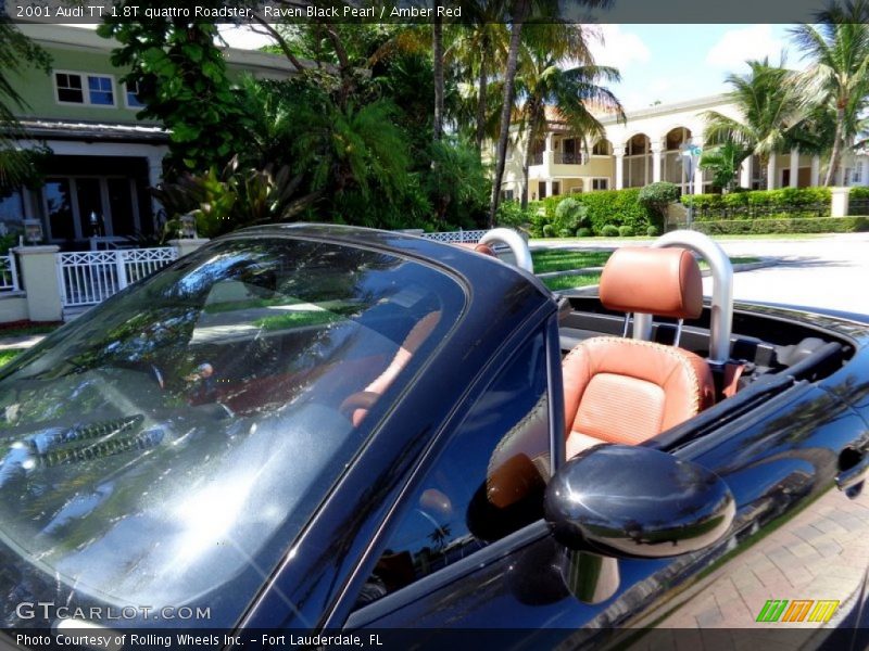 Raven Black Pearl / Amber Red 2001 Audi TT 1.8T quattro Roadster