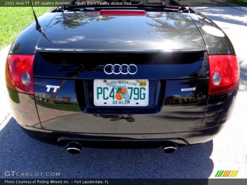 Raven Black Pearl / Amber Red 2001 Audi TT 1.8T quattro Roadster