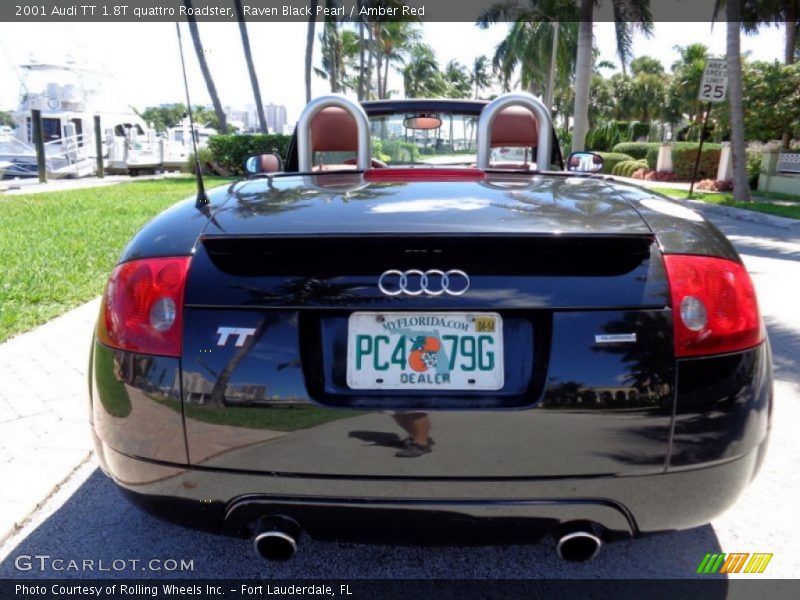 Raven Black Pearl / Amber Red 2001 Audi TT 1.8T quattro Roadster