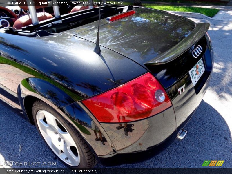 Raven Black Pearl / Amber Red 2001 Audi TT 1.8T quattro Roadster