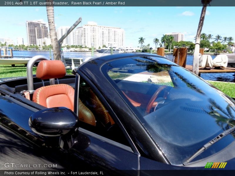Raven Black Pearl / Amber Red 2001 Audi TT 1.8T quattro Roadster