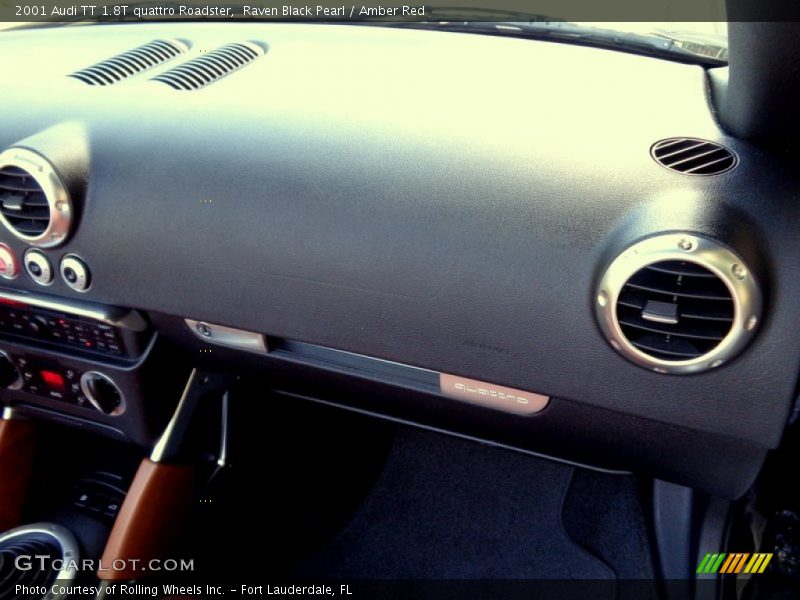 Raven Black Pearl / Amber Red 2001 Audi TT 1.8T quattro Roadster