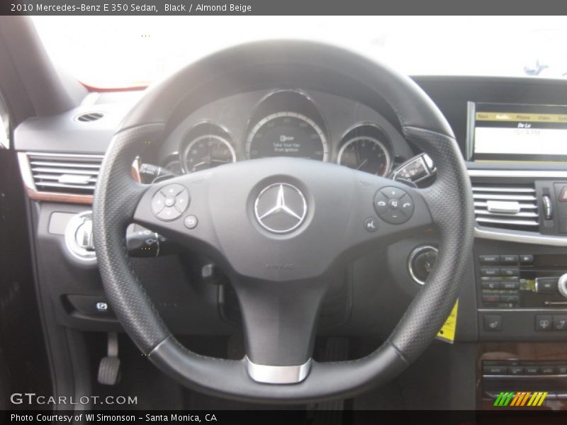 Black / Almond Beige 2010 Mercedes-Benz E 350 Sedan