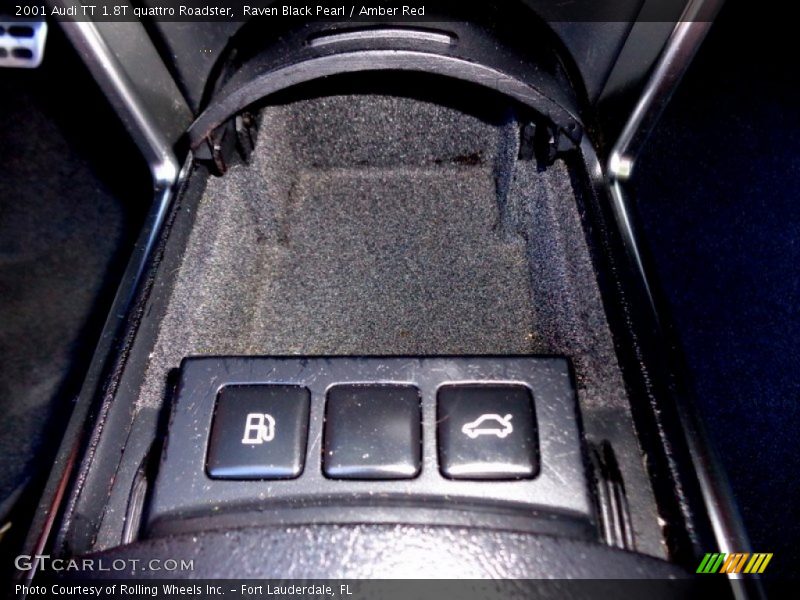 Raven Black Pearl / Amber Red 2001 Audi TT 1.8T quattro Roadster
