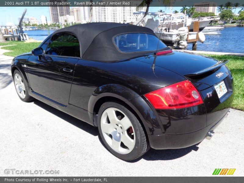 Raven Black Pearl / Amber Red 2001 Audi TT 1.8T quattro Roadster