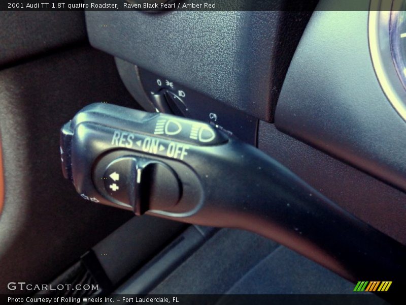 Raven Black Pearl / Amber Red 2001 Audi TT 1.8T quattro Roadster