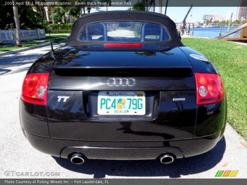 Raven Black Pearl / Amber Red 2001 Audi TT 1.8T quattro Roadster
