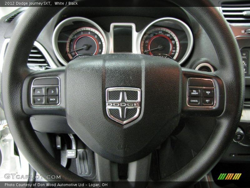 White / Black 2012 Dodge Journey SXT