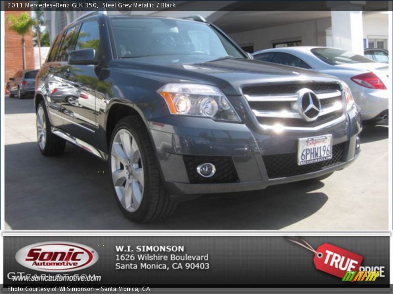 Steel Grey Metallic / Black 2011 Mercedes-Benz GLK 350