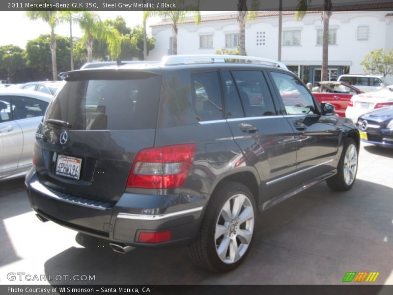 Steel Grey Metallic / Black 2011 Mercedes-Benz GLK 350