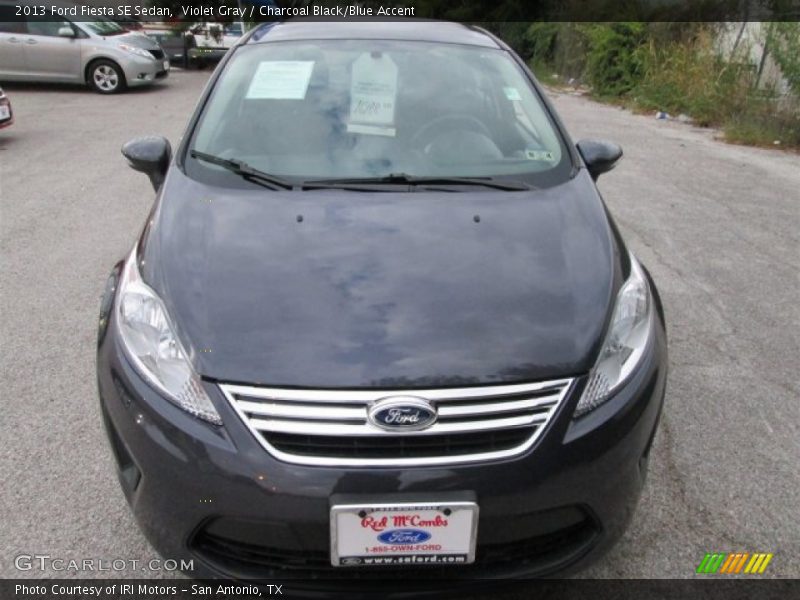 Violet Gray / Charcoal Black/Blue Accent 2013 Ford Fiesta SE Sedan