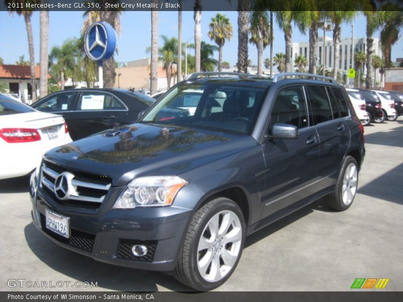 Steel Grey Metallic / Black 2011 Mercedes-Benz GLK 350