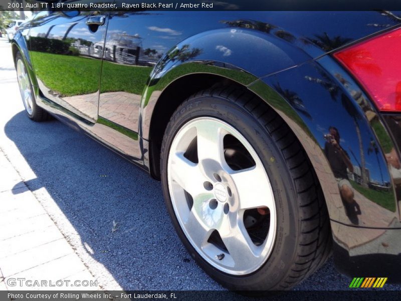 Raven Black Pearl / Amber Red 2001 Audi TT 1.8T quattro Roadster